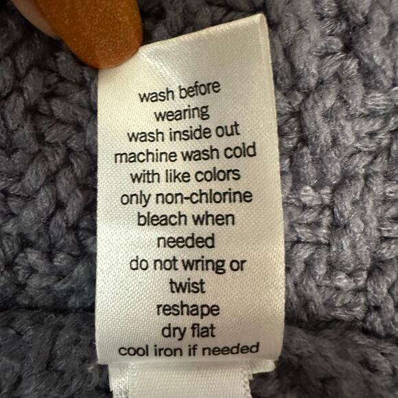 Mudd Size Large Semi-Loose Knit Cropped Dark Gray Sweater - Picture 7 of 9